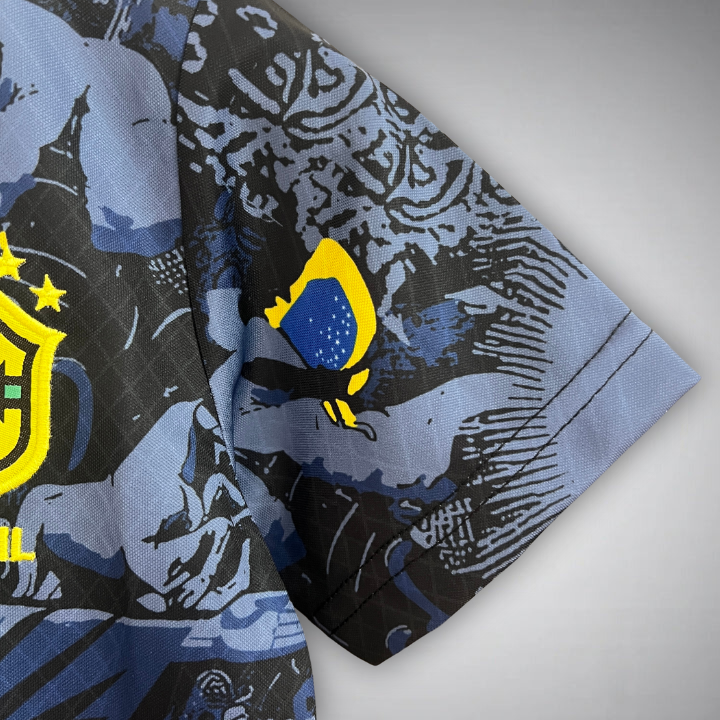 Brazil "Jesus" Premium Blue Kids Size Kit