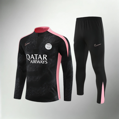Paris Saint-Germain Black and Pink Tracksuit