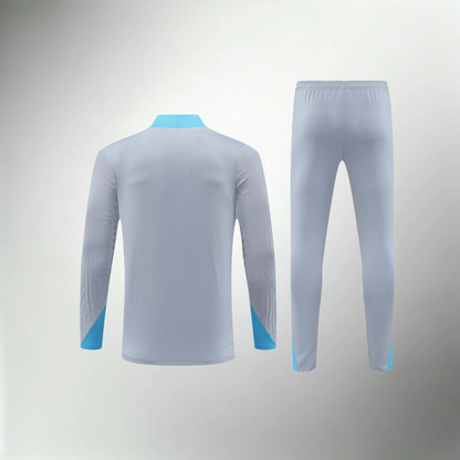 Atletico Madrid Light Gray and Turquoise Tracksuit