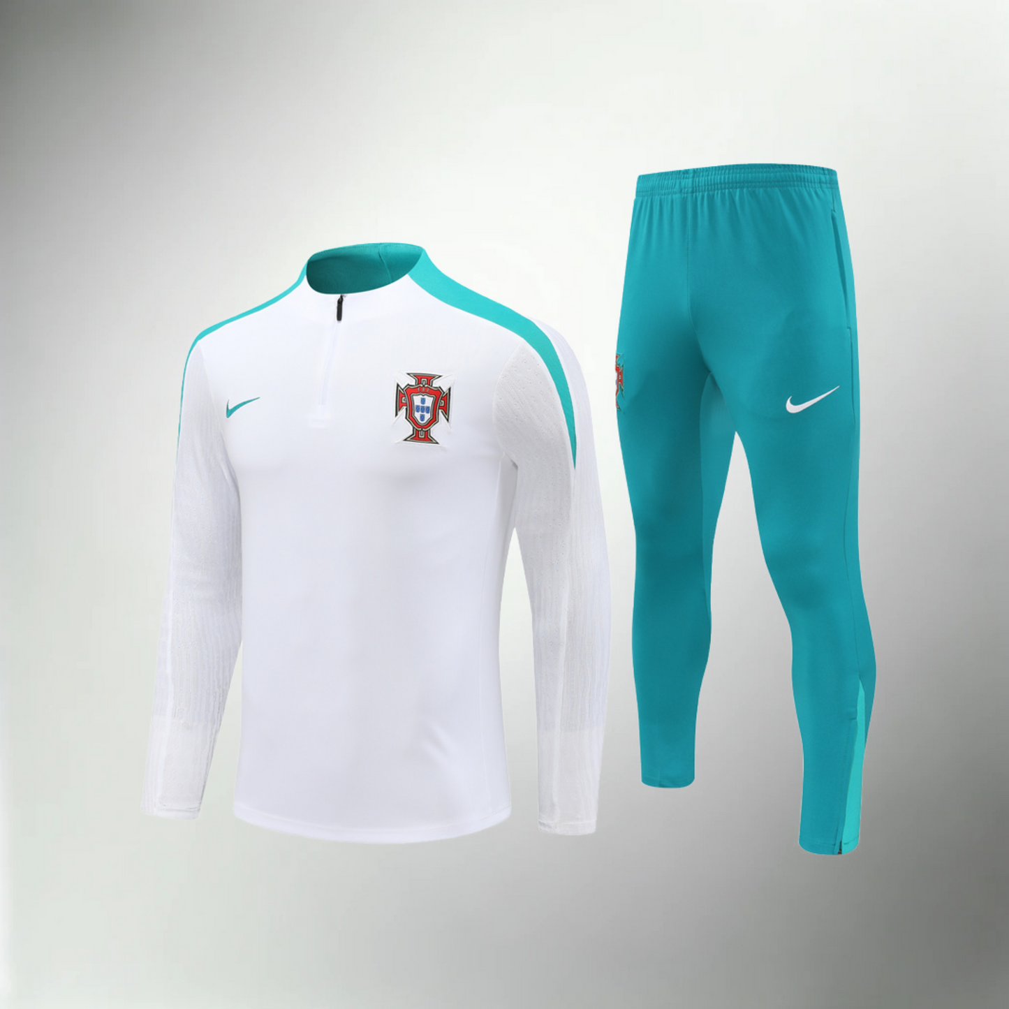 Portugal White and Turquoise Tracksuit