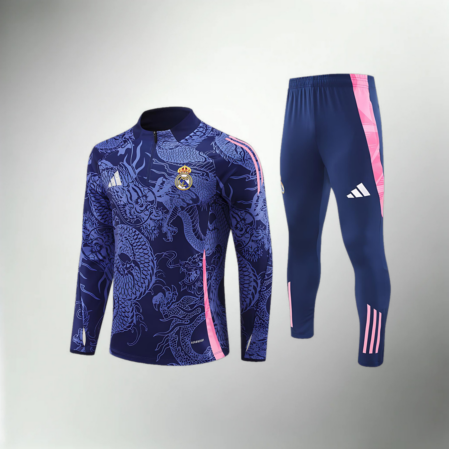 Real Madrid Blue and Pink Tracksuit