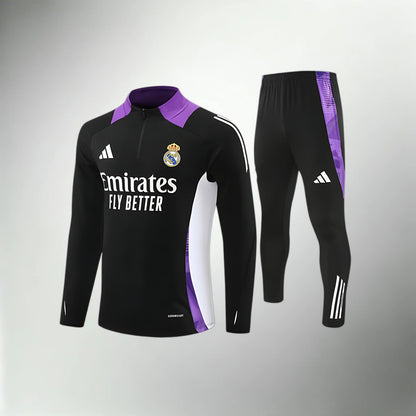 Real Madrid Black And Purple Tracksuit