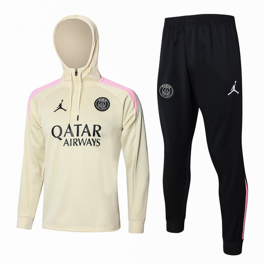 PSG Beige and Black Premium Tracksuit