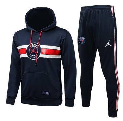 PSG Dark Blue and Red x White Premium Tracksuit