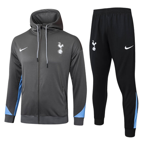 Tottenham Gray and Black Premium Tracksuit